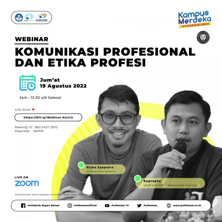 Webinar Workshop “Komunikasi Profesional Dan Etika Profesi ...